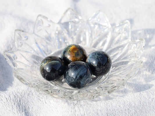 Small Blue Tigers Eye Sphere