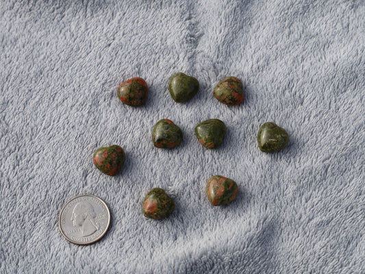 Mini Unakite Heart