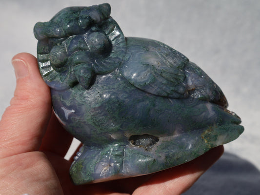 Moss Agate Owl