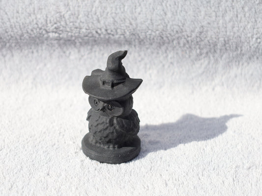 Obsidian Owl in Witch's Hat