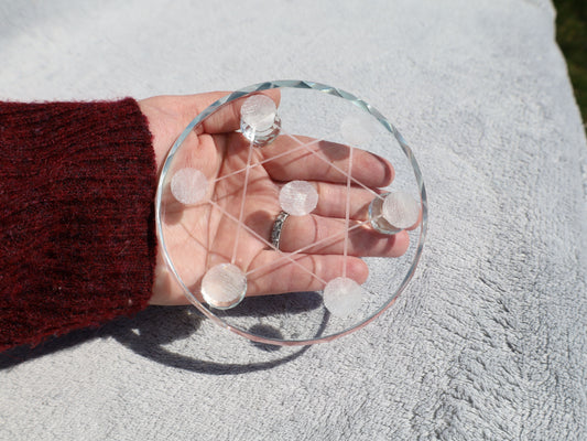 Large Glass 7 Sphere Stand