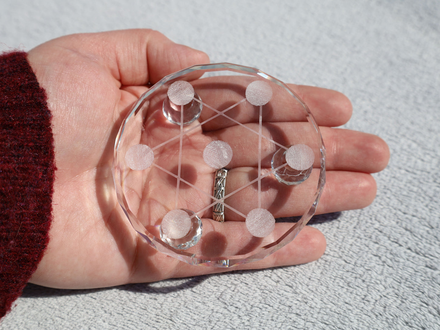 Small Glass 7 Sphere Stand