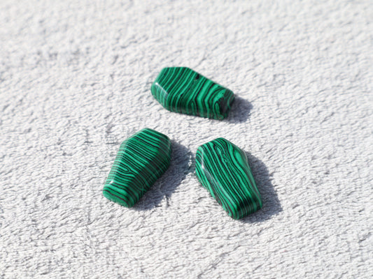 Malachite Coffin Synthetic Cabochon