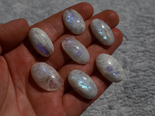 Rainbow Moonstone Oval Cabochon