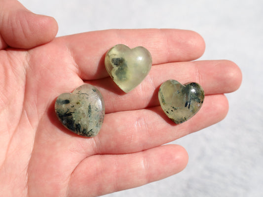 Prehnite Heart Cabochon