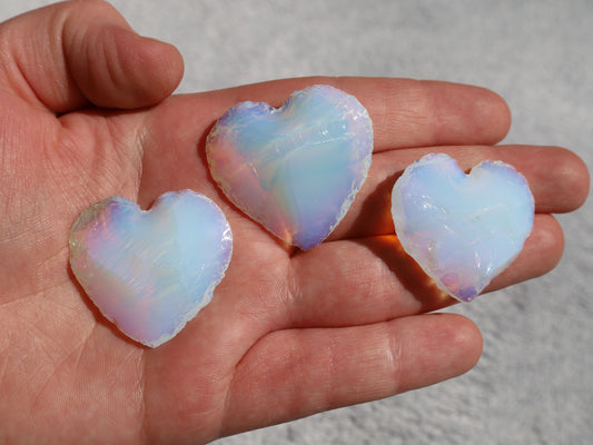 Opalite Heart Cabochon