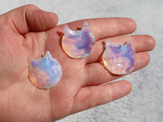 Opalite Kitty Head Cabochon