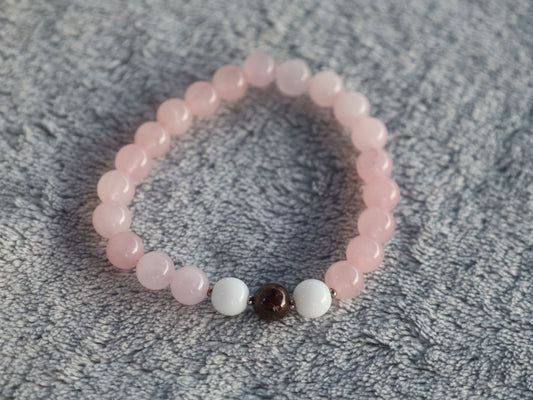 Garnet & Rose Quartz Bracelet