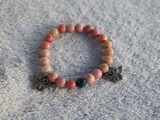 Rhodonite Butterfly Bracelet