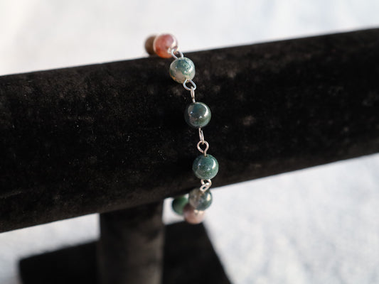 Handmade Moss Agate Bracelet