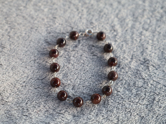 Wire Wrapped Garnet Bracelet