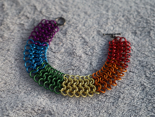 Rainbow Chainmail Bracelet