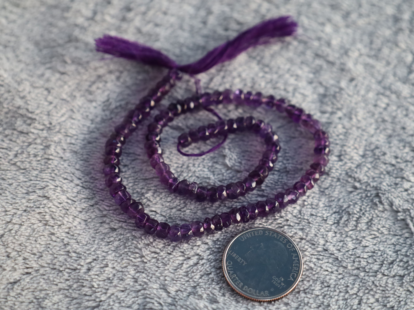 Faceted Amethyst Bead Strand